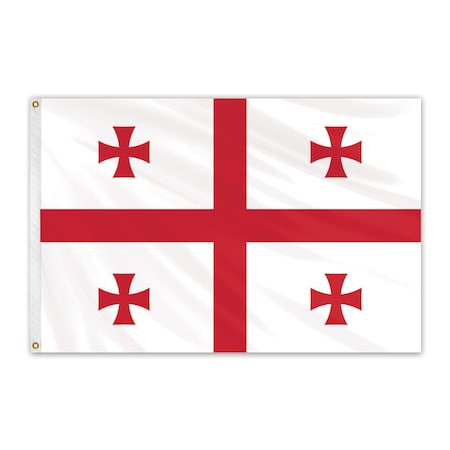 Global Flags Unlimited Georgia Country Outdoor Nylon Flag 2'x3' 201870